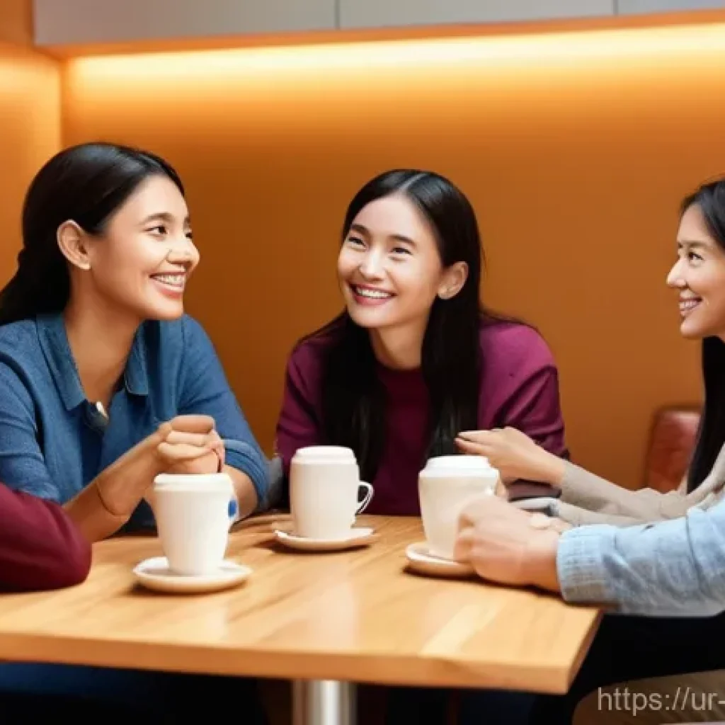 비폭력 커뮤니케이션과 창의적 문제 해결 - **Prompt: The Magic of Heartfelt Conversation**
"A diverse group of adults (men and women of var...